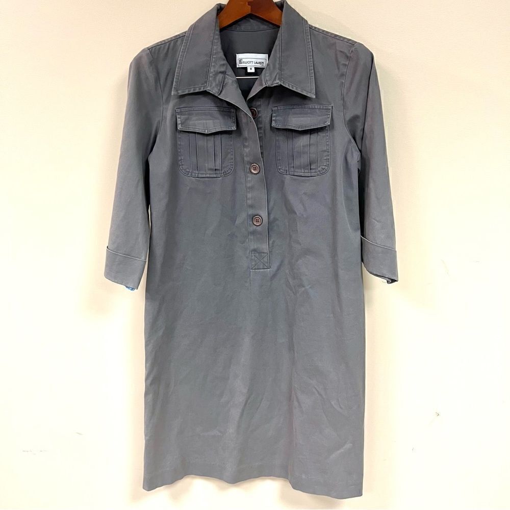 Elliott Lauren grey shirt dress size 8
